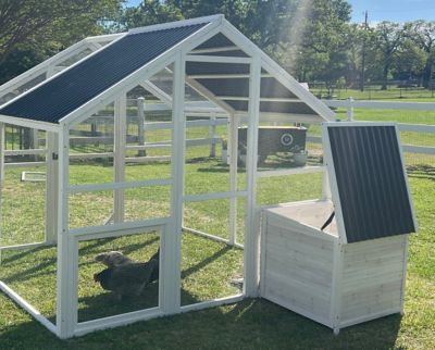 Image showing 7 th Zylina Universal Modern Poultry Pen, Large with 1 Nesting Box Attachment