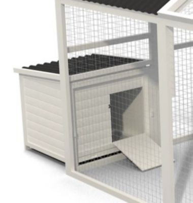 Image showing 9 th Zylina Universal Modern Poultry Pen, Large with 1 Nesting Box Attachment