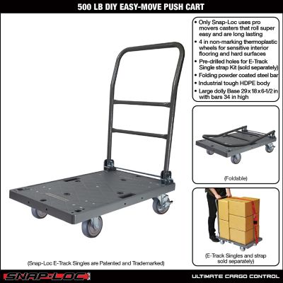 Image showing  500 lb. Capacity DIY Easy-Move Push Cart