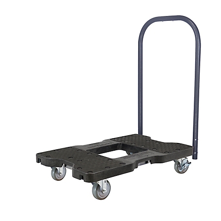 Snap-Loc 1,500 lb. Industrial Strength E-Track Push Cart Dolly, Black