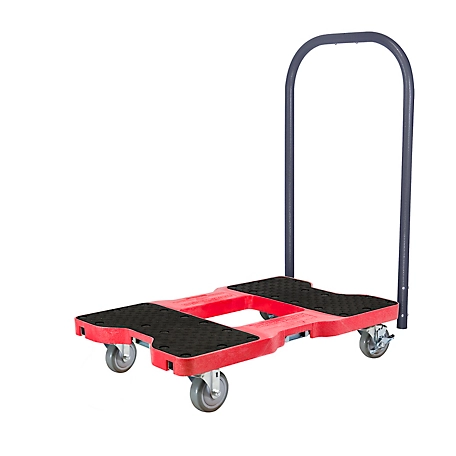 Snap-Loc 1,500 lb. Industrial Strength E-Track Push Cart Dolly, Red