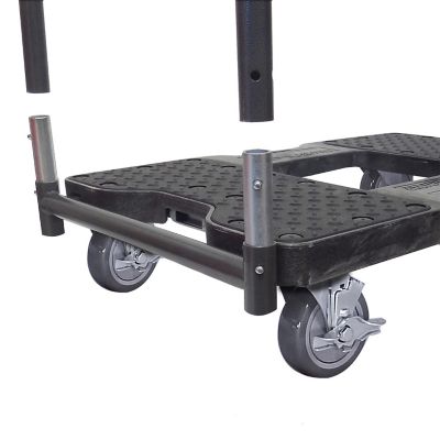 Image showing  1,500 lb. Capacity Industrial Strength E-Track Panel Cart Dolly, Black