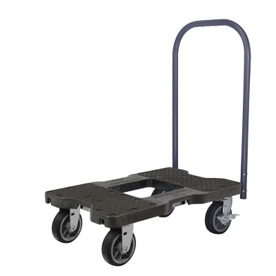 Snap-Loc 1,500 lb. Capacity All-Terrain E-Track Push Cart Dolly, Black