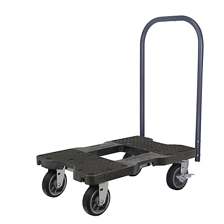Snap-Loc 1,500 lb. All-Terrain E-Track Push Cart Dolly, Black