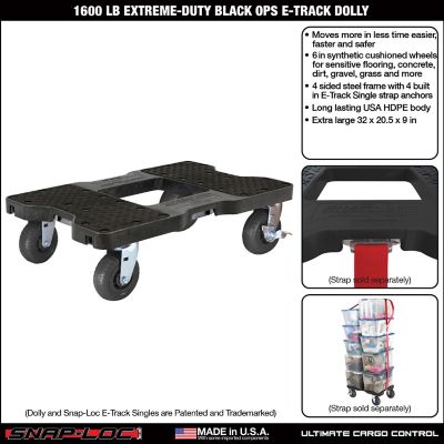 Image showing  1,600 lb. Capacity Extreme-Duty Black-Ops E-Track Dolly