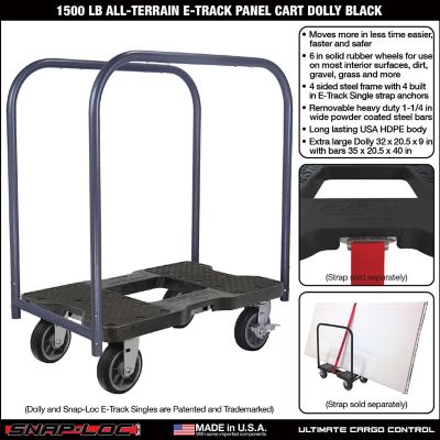 Image showing  1,600 lb. Capacity Extreme-Duty Black-Ops E-Track Panel Cart Dolly