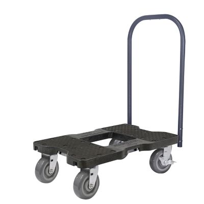 Snap-Loc 1,800 lb. Super-Duty E-Track Push Cart Dolly, Black