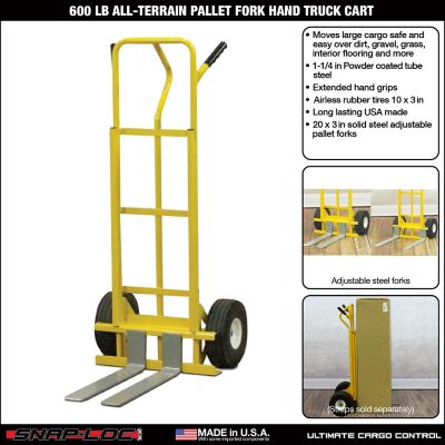 Image showing  600 lb. All-Terrain Pallet Fork Hand Truck Cart