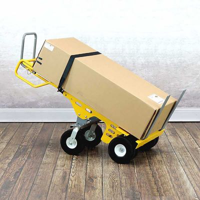 Image showing  1,500 lb. All-Terrain 6 Wheel Pallet Fork Hand Truck Cart
