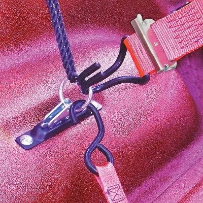 Image showing  E-Track Single Truck & Trailer 6 pk. Anchor Kit with 2 in. x 16 ft. Ratchet Straps Plus Rings & Hooks, 4,400 lb.