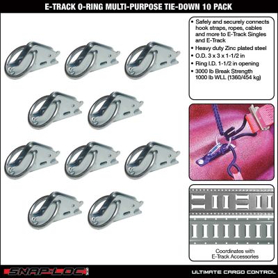Image showing  E-Track O-Ring Multi-Purpose Tie-Down, 10 pk.