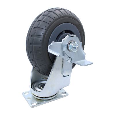 Snap-Loc 400 lb. Caster 6 in. Extreme-Duty Synthetic Rubber Swivel-Brake