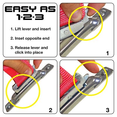 Image showing  Stainless E-Track Single Strap Anchor, 6 pk.
