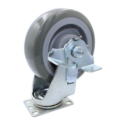 Snap-Loc 450 lb. Caster 6 in. Super-Duty Polyurethane Swivel-Brake