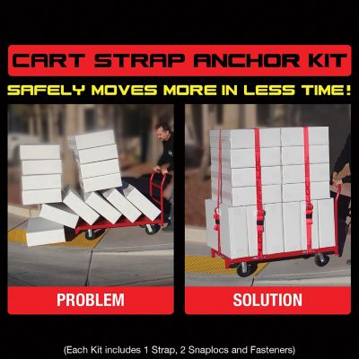 Image showing  E-Track Single Cart Strap Anchor Kit with 2 in. x 16 ft. Cam 3,000 lb.