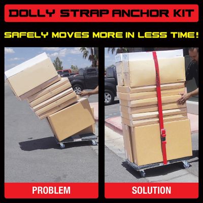 Image showing  E-Track Single Wood Dolly Strap Anchor Kit with 2 in. x 16 ft. Cam, 3,000 lb.
