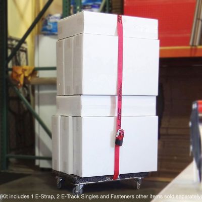 Image showing  E-Track Single Wood Dolly Strap Anchor Kit with 2 in. x 16 ft. Cam, 3,000 lb.