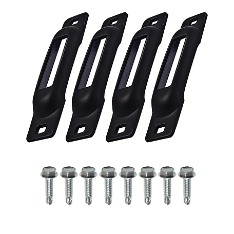 Snap-Loc Black E-Track Single Strap Anchor with Self-Drilling Screws, 4 pk.