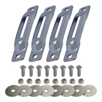 Snap-Loc Zinc E-Track Single Strap Anchor with Allen Screws, 4 pk.