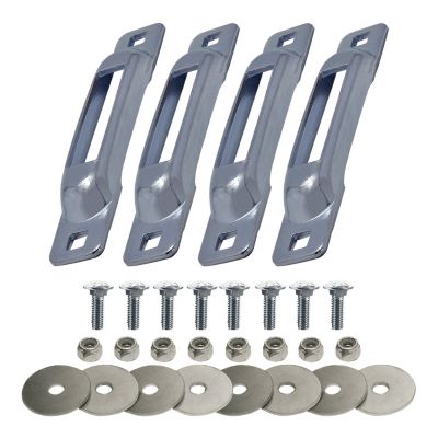 Snap-Loc Zinc E-Track Single Strap Anchor with Carriage Bolts, 4 pk.