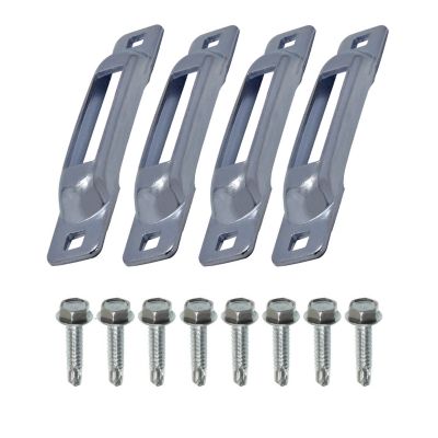 Snap-Loc Zinc E-Track Single Strap Anchor with Self-Drilling Screws, 4 pk.