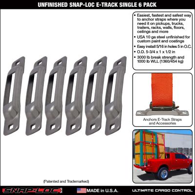 Image showing  Unfinished E-Track Single Strap Anchor, 6 pk.