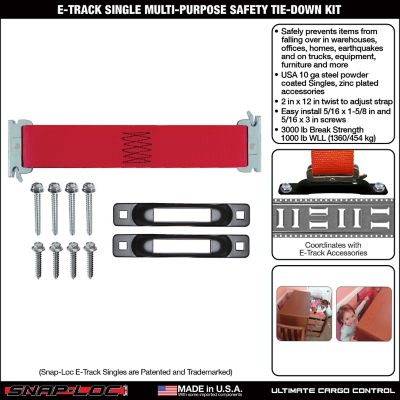 Image showing  E-Track Single Tie-Down Safety Kit 3000 lb.