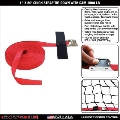 Image showing  1 in. x 50 ft. Cinch Strap Tie-Down with Cam, 1,500 lb.