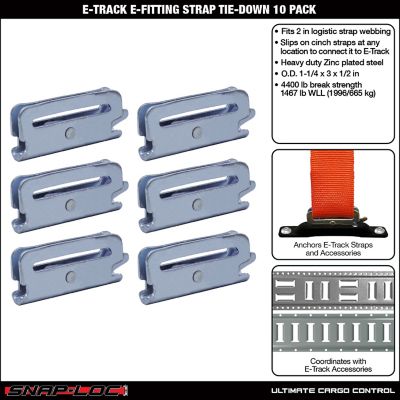 Image showing  E-Track E-Fitting Strap Tie-Down, 6 pk.