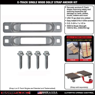 Image showing  E-Track Single Wood Dolly Strap Anchor Kit