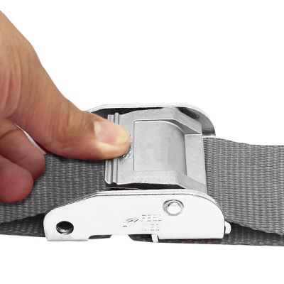 Image showing  2 in. x 16 ft. E-Track Tie-Down Strap with Cam Gray Import, 2,500 lb.