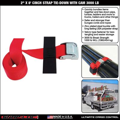 Image showing  2 in. x 8 ft. Cinch Strap Tie-Down with Cam, 3,000 lb.