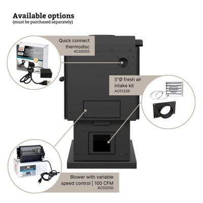 Image showing 7 th Englander 1200 sq. ft. Blue Ridge 100 Wood Stove, ESW0001