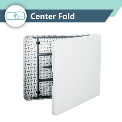 Image showing  6 ft. Peakform White Fold In Half Outdoor Table