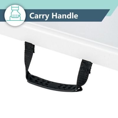 Image showing  6 ft. Peakform White Fold In Half Outdoor Table