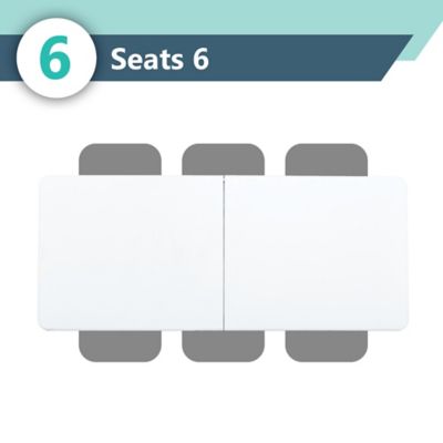Image showing 5 th Peakform 6 ft. Peakform White Fold In Half Outdoor Table