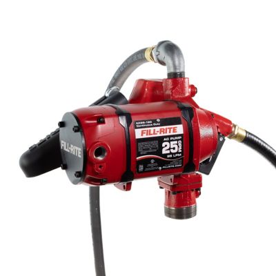 Fill-Rite 120V 25 GPM Cont Duty NPT Threaded Bung Mounted Fuel Transfer Pump with 12 ft. Discharge Hose, NX25-120NB-AG