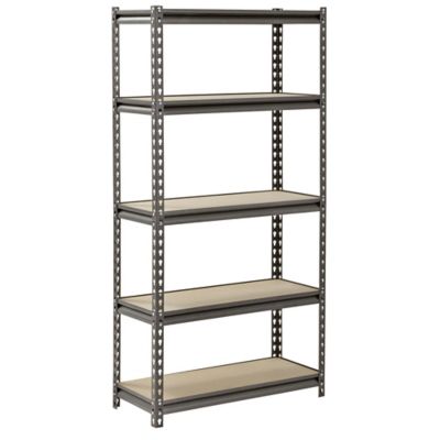 Muscle Rack 5-Tier 30 in. W x 12 in. D x 60 in. H Shelving Unit in Silver Vein