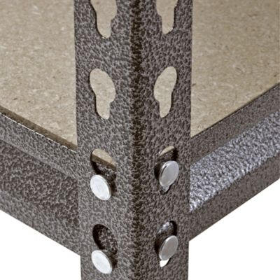 Image showing  5-Tier 30 in. x 12 in. x 60 in. Shelving Unit, Silver Vein