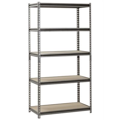 Muscle Rack 5-Tier 36 in. W x 18 in. D x 72 in. H Shelving Unit in Silver Vein