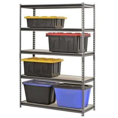 Image showing  5-Tier 48 in. x 18 in. x 72 in. Shelving Unit, Silver Vein