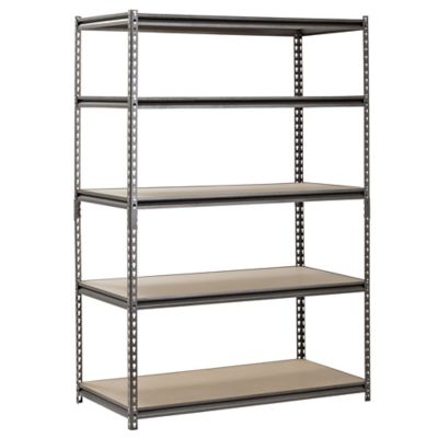 Muscle Rack 5-Tier 48 in. W x 24 in. D x 72 in. H Shelving Unit in Silver Vein