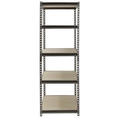 Image showing  5-Shelf 48 in. W x 24 in. D x 72 in. H Shelving Unit, Silver Vein