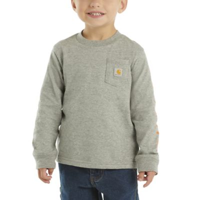 Carhartt Boys' Long-Sleeve Crew Neck Pocket T-Shirt