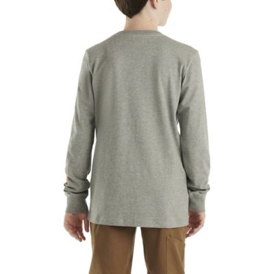 Image showing 2 th Carhartt Boys' Crew Neck Long-Sleeve Pocket T-Shirt