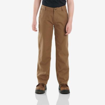 Carhartt Boys Relaxed Fit Mid Rise Lined Canvas Dungaree Pants with Adjustable Waist 1098951 at Tractor Supply Co