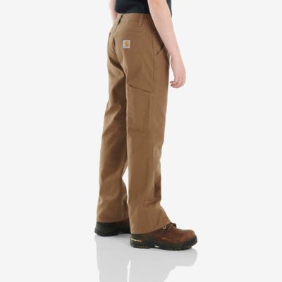 Image showing  Boys' Loose Fit Mid-Rise Rugged Flex Canvas Utility Bootcut Work Pants