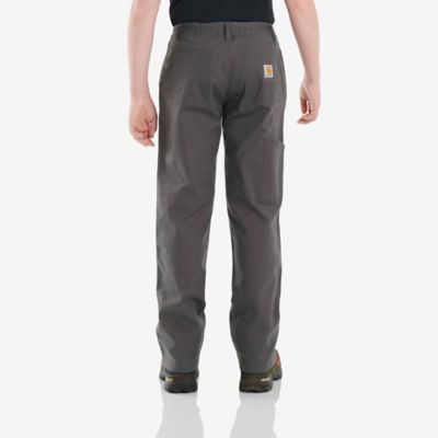 Image showing  Boys' Loose Fit Mid-Rise Rugged Flex Canvas Utility Bootcut Work Pants
