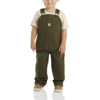 Carhartt Infant Boys' Canvas Bib Overalls, 12M,Olive Green at