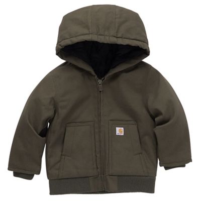 Carhartt Baby Boys' Full-Zip Insulated Hooded Canvas Jacket Infant